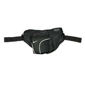 Vintage Nike Black Adjustable Bottle Holder Fanny Pack Hiking Waist Bag